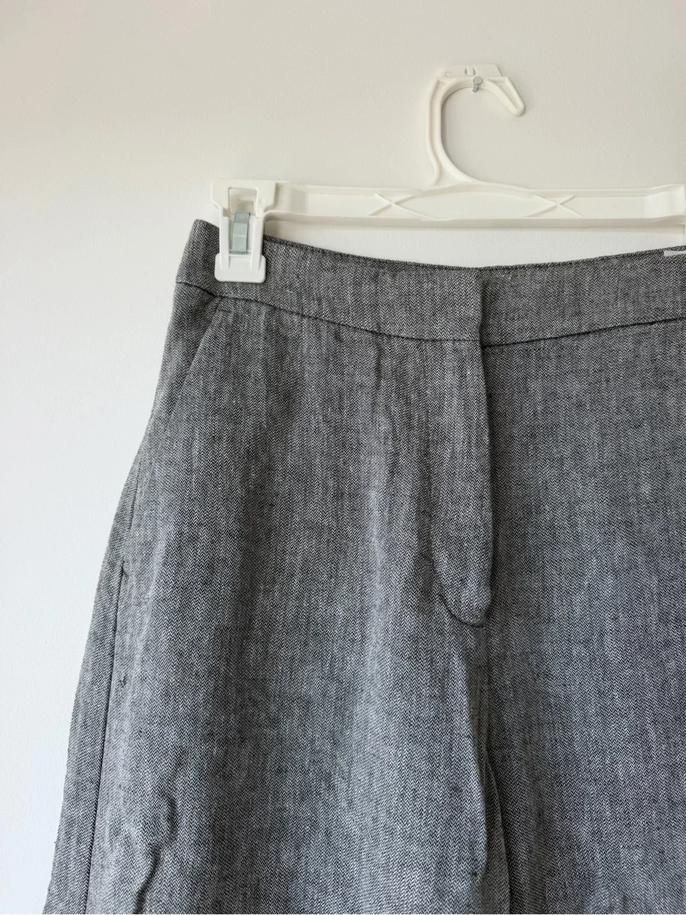 H&M Charcoal Gray Work Pants - Linen Blend